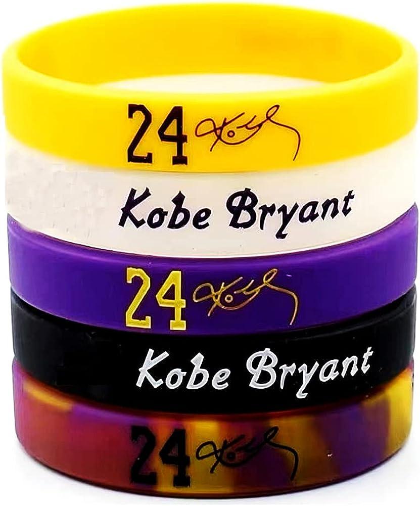 Silicone Bracelet Kobe Lakers No. 24 Wristband Collection Sports Wristband  Nba Basketball Star Souvenir 5pcs | Fruugo SA