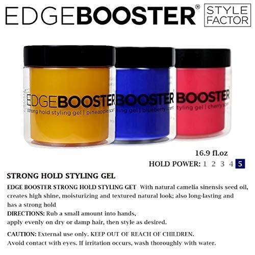 Style Factor Edge Booster Strong Hold Styling Gel 16.9 Ounce (Pineapple