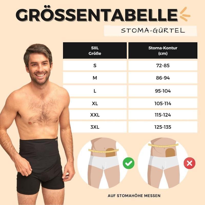 SIIL Ostomy belt for Men & Women Black. These Ostomy bag covers Acts as