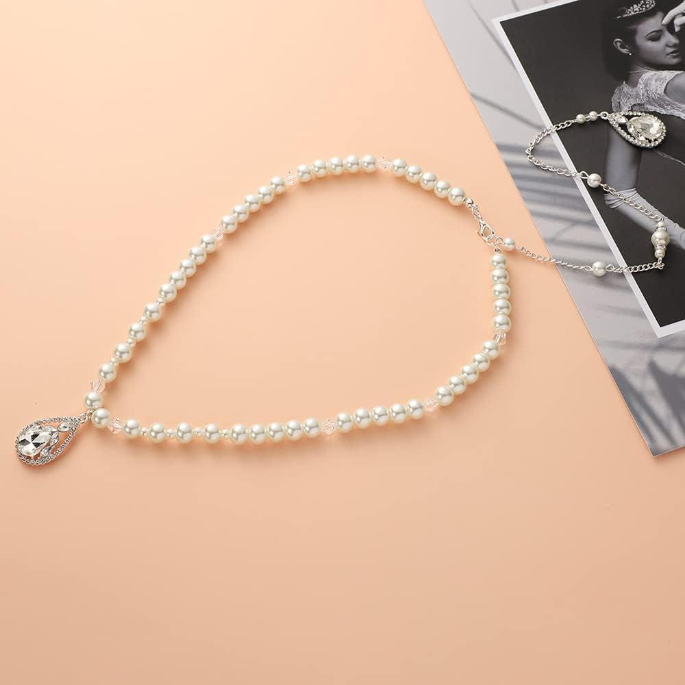 Minzaos BETHYNAS Bridal Pearl Backdrop Necklace - Elegant Wedding Accessory for Women and Girls | Buy Now with Express International Delivery | GoSupps.com Minzaos BETHYNAS Bridal Pearl Backdrop Necklace - Elegant Wedding Accessory for Women and Girls | Buy Now with Express International Delivery | GoSupps.com