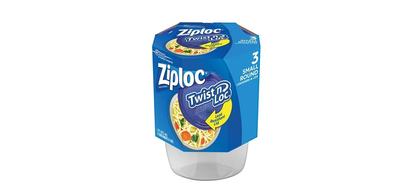 Ziploc Twist 'N Loc Round Containers & Lids, Small