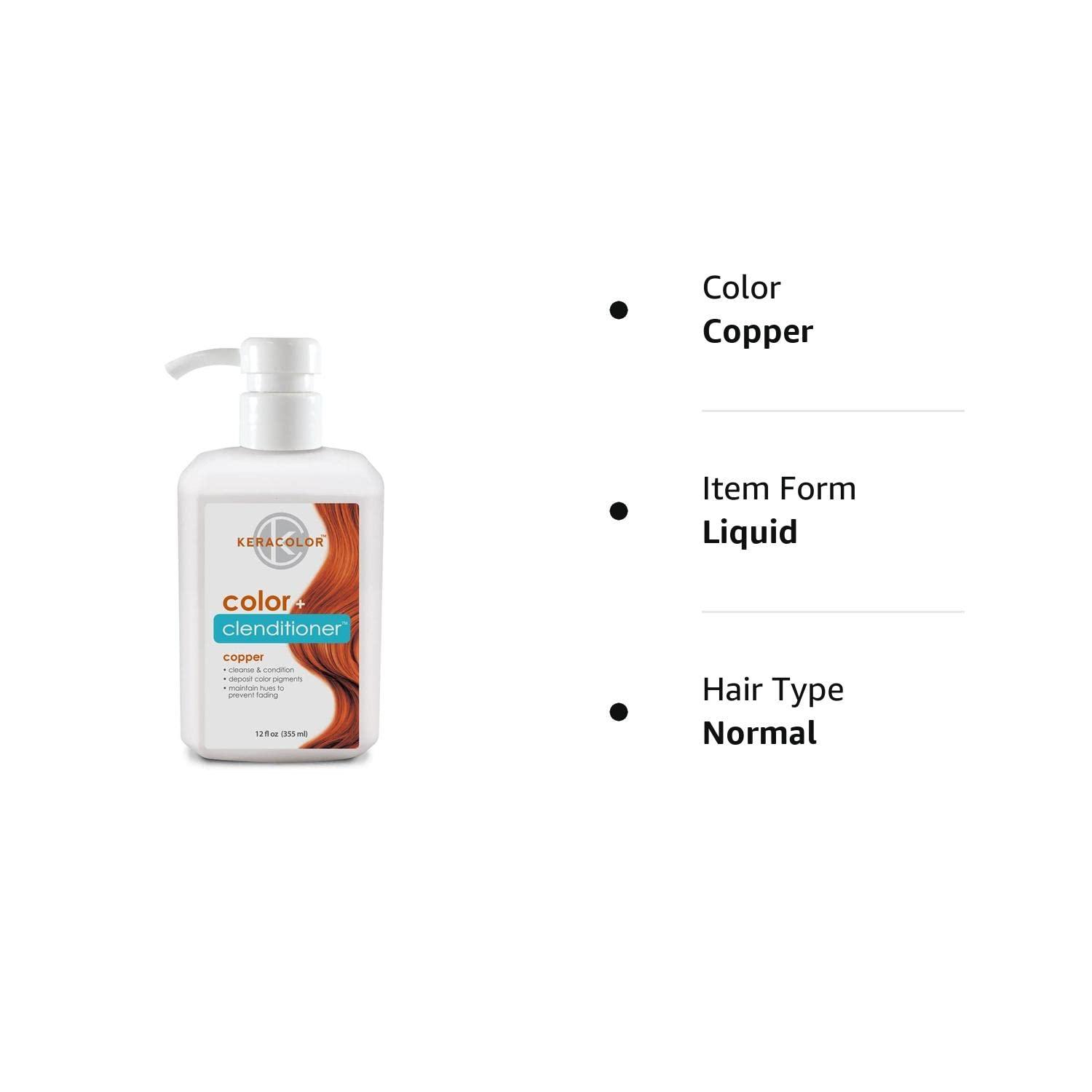 Keracolor Clenditioner Semi Permanent Hair Dye Copper (12 Fl Oz