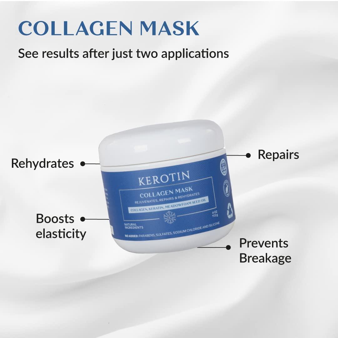 Kerotin Collagen Hair Mask Treatment Restores, Moisturizes, and