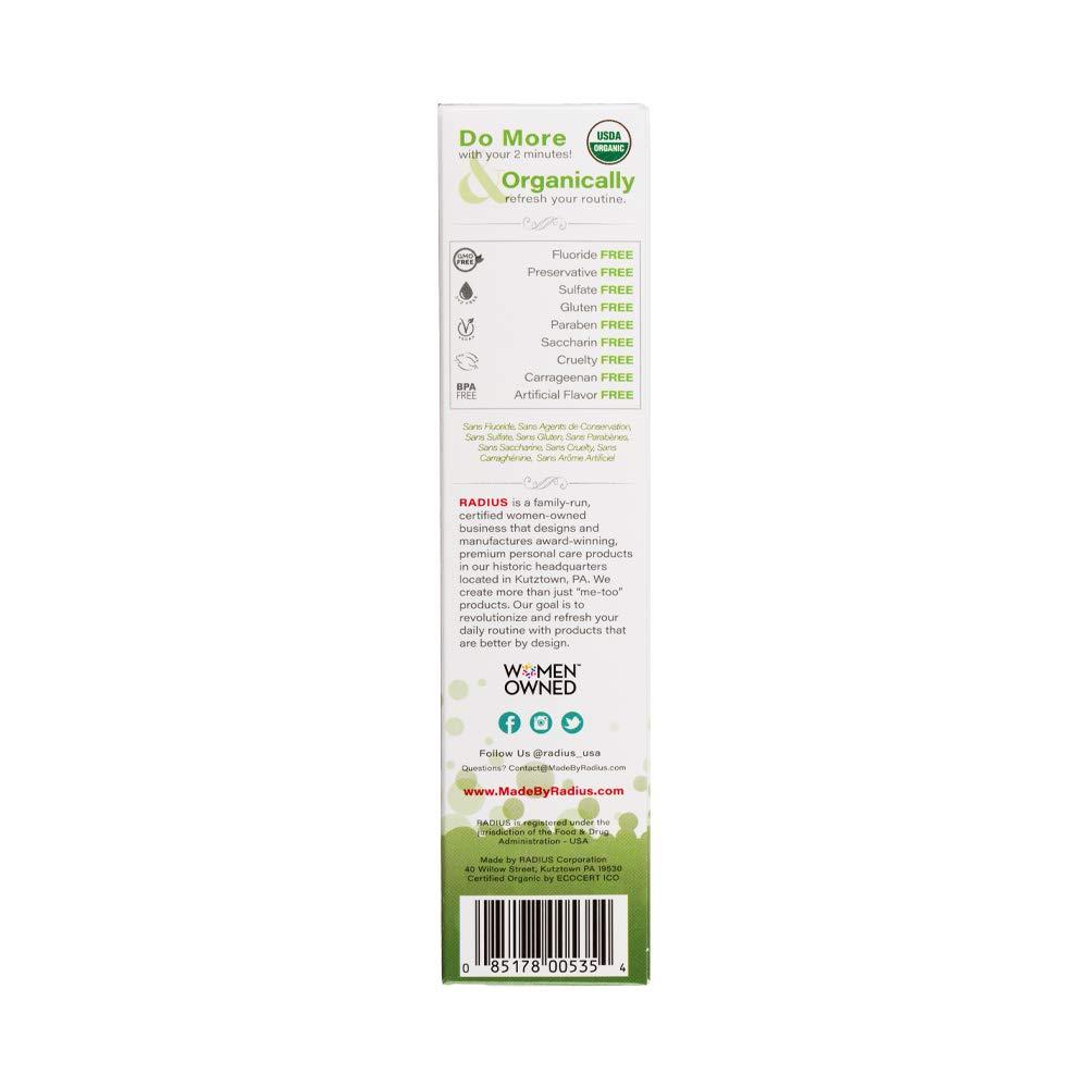 RADIUS USDA Organic Matcha Mint Toothpaste | Non-Toxic, Gum Health ...