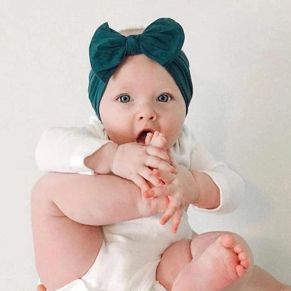 CÉLLOT 16 Colors Baby Bow Wide Turban Headbands Girls Big 6 Inches Hair Bows Head Wraps Newborn Infants Toddlers Hairbands - Foto 2