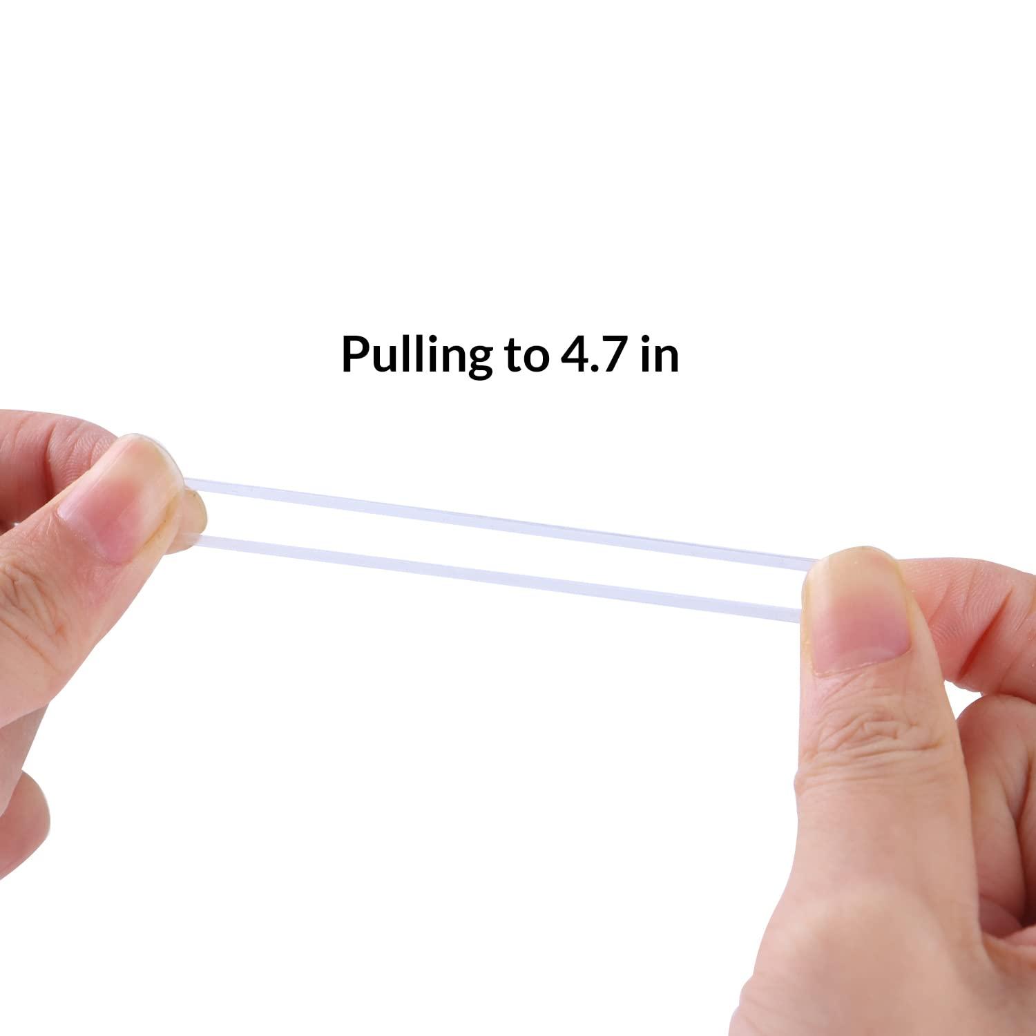 1000 Clear Hair Elastic Bands with Rubber Band Cutter Disposable Non