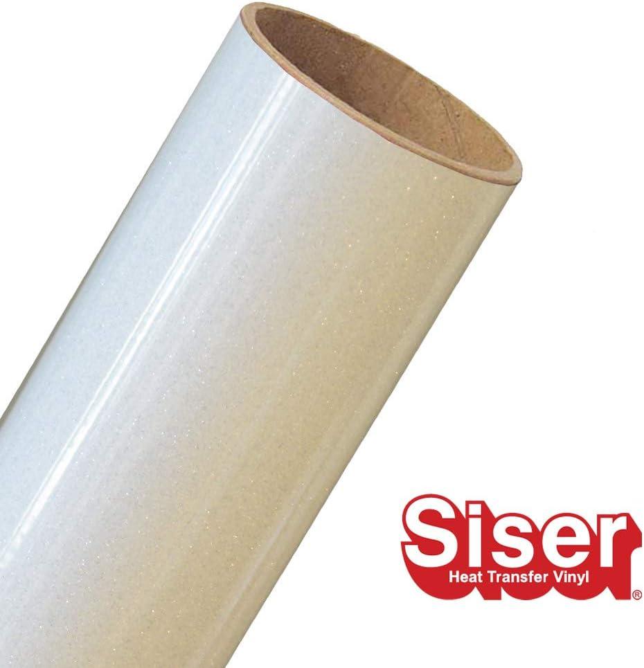 SISER GLITTER HEAT TRANSFER VINYL, 12 inch x 8 inch