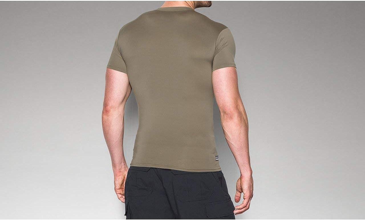 Under Armour Men's HeatGear Tactical Compression Short-Sleeve T-Shirt  Federal Tan (499)/White X