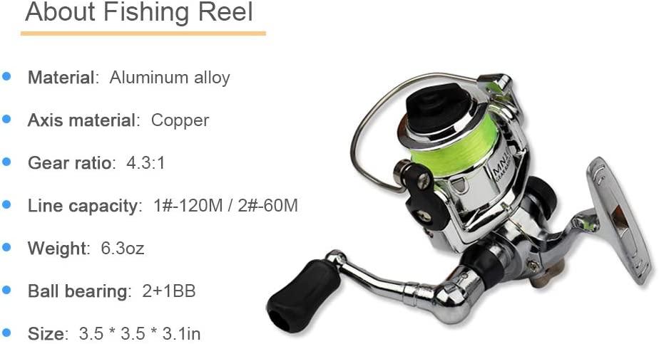 Lixada Pen Fishing Rod Reel Combo Set Premium Mini Pocket Collapsible Fishing  Pole Kit Telescopic Fishing Rod + Spinning Reel Combo Kit Red 55.1in/1.4m