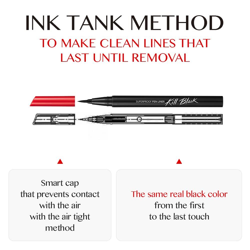 CLIO Waterproof Pen Liquid Eye Liner Precision Tip Long Lasting  Smudge-Resistant High-Intensity Color (Black Pack of 1) Black 1 Count (Pack  of 1)