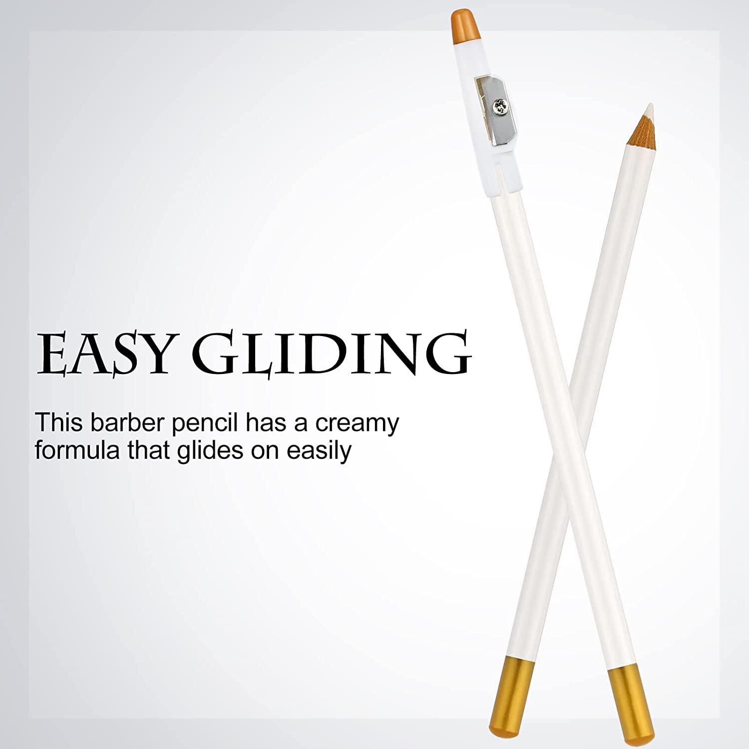 8 Pieces Barber Pencil Set with Sharpener - Beard Guide and Hairline ...