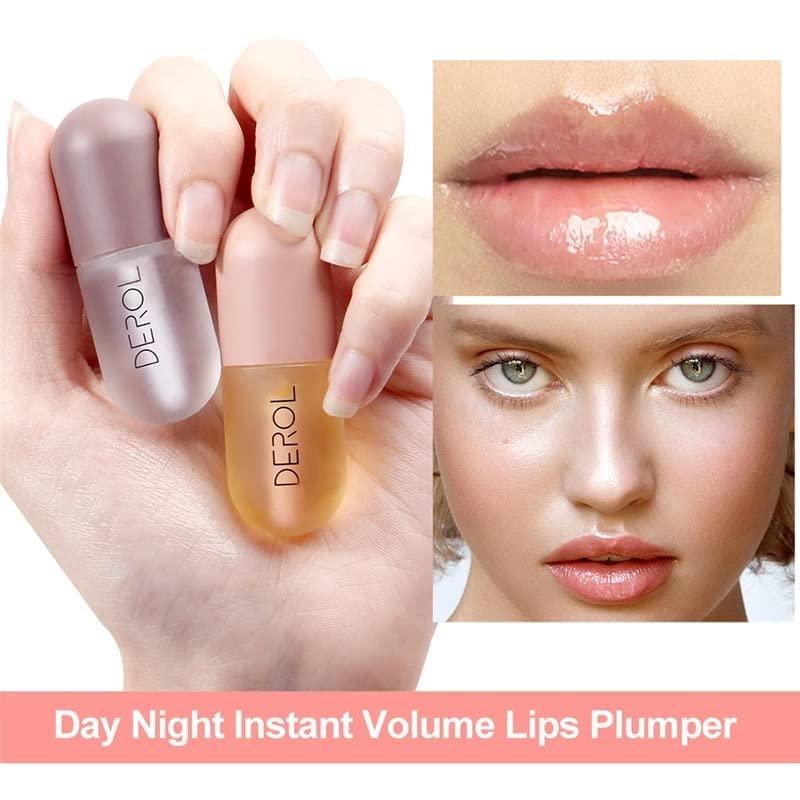 Lip Plumper Set Natural Gloss for Day and Night Lip Care (2PCS)