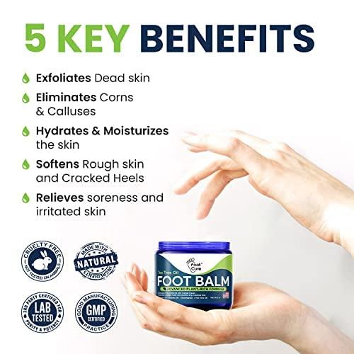 Tea Tree Oil Foot Balm Antifungal Athletes Foot Care for Dry Feet