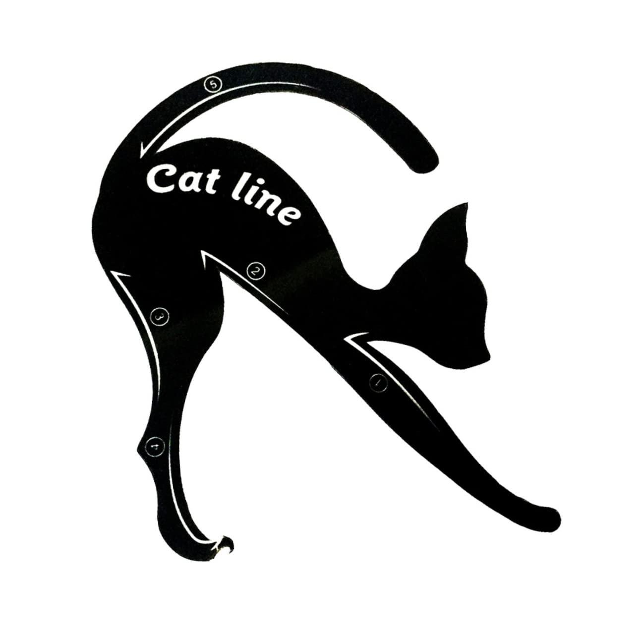 BIUDECO 2pcs Eyeliner Pen Stencil Sheets Cat Eye Stencil Template Set