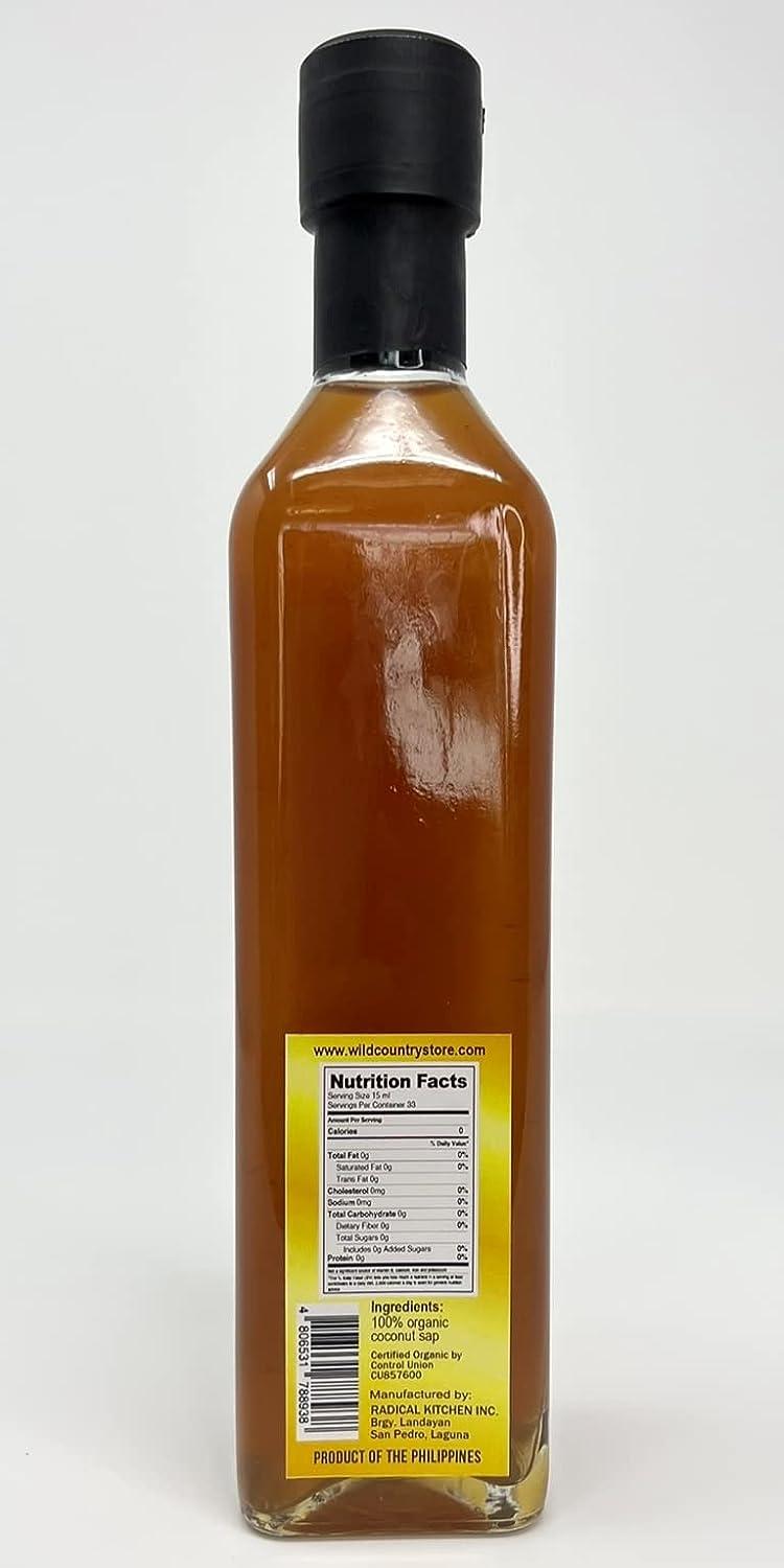 Wild Country Organic Coconut Cider Vinegar 16.9 Fl Oz / 500mL Apple