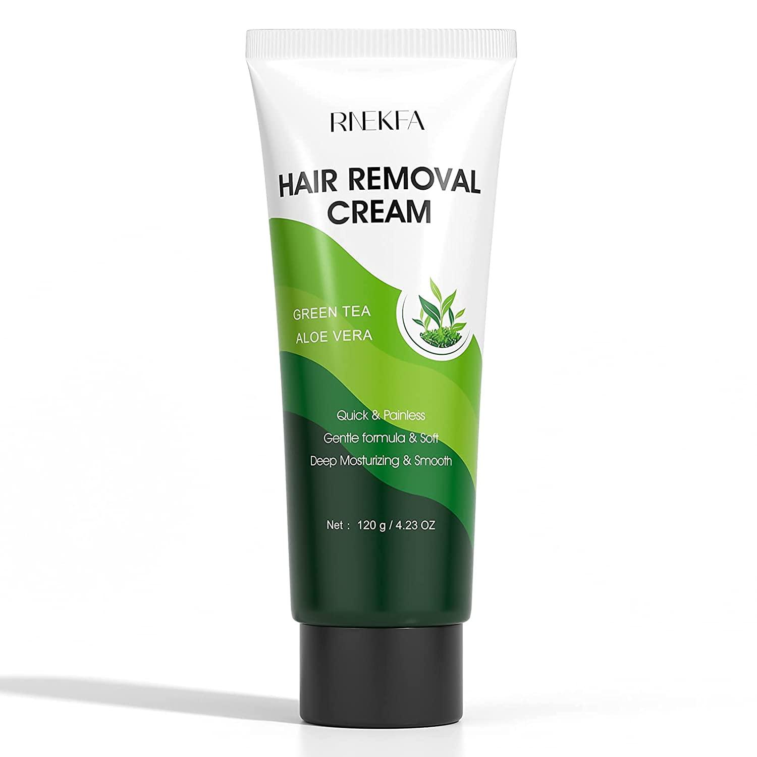 Hair Removal Cream with Green Tea & Aloe Safe and Gentle for Sensitive