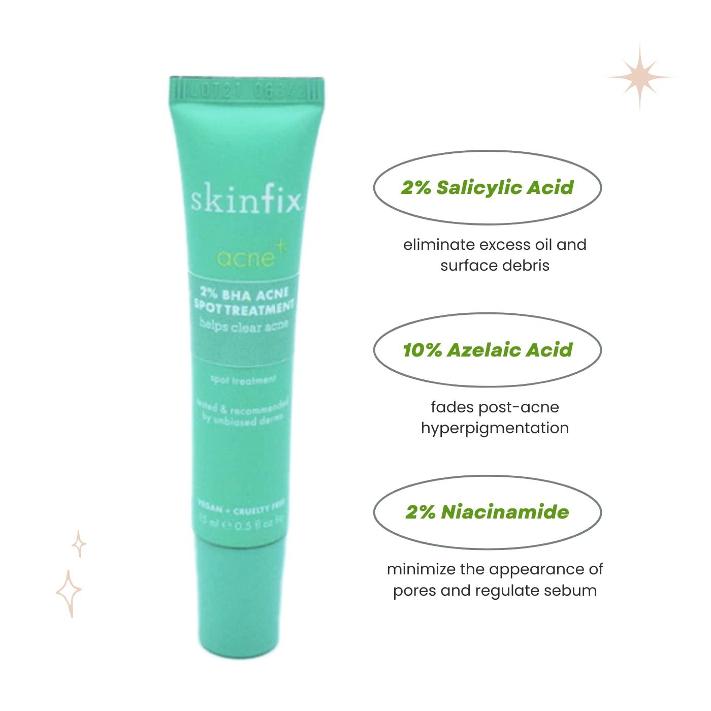 Skinfix Acne+ 2 BHA and Azelaic Acid Spot Treatment Clear Acne Fast