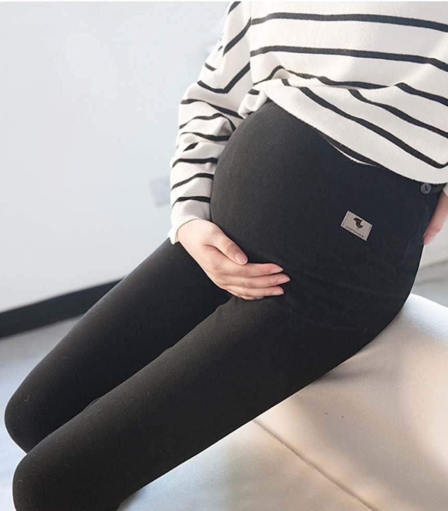 Winter Velvet Pants For Pregnant Women Maternity Leggings Warm Clothes  Thickening Pregnancy Trousers M Black