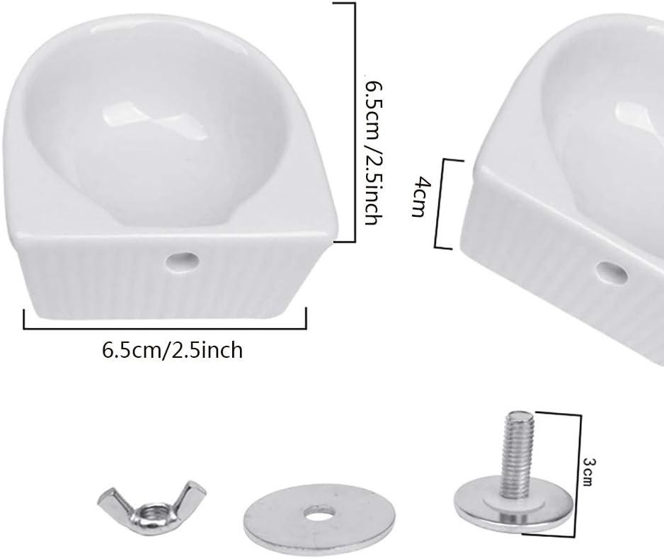 thumbnail image 2 of Small Animals Bowl, Detachable Cage Feeder Pet Ceramic Water & Food Feeder , Small Animal Supplies For Rabbit Parrot Squirrels Chinchilla Hamster Ferret (White, M 2 of 10