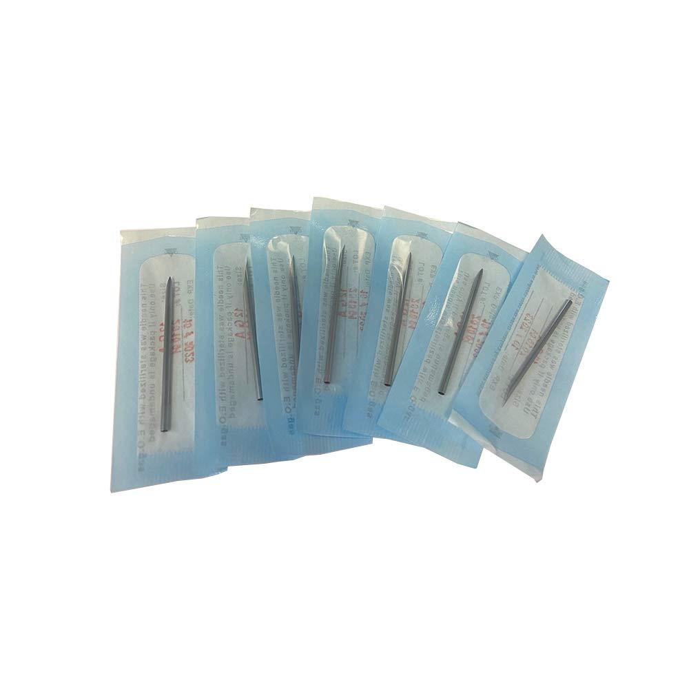 100 Pieces Body Piercing Hollow Needles with Stainless Steel