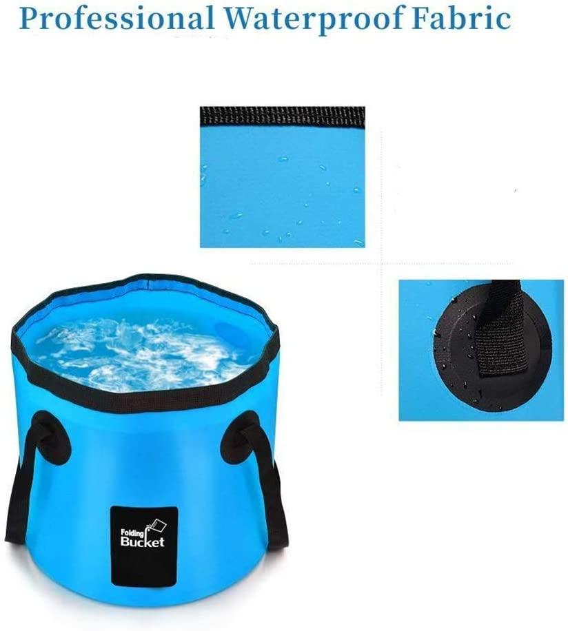 Outdoor Camping Foldable Bucket Collapsible Water Bag Container Folding Bucket with Tap Portable Water Bag Drinking Beer Dispenser, Adult Unisex, Size