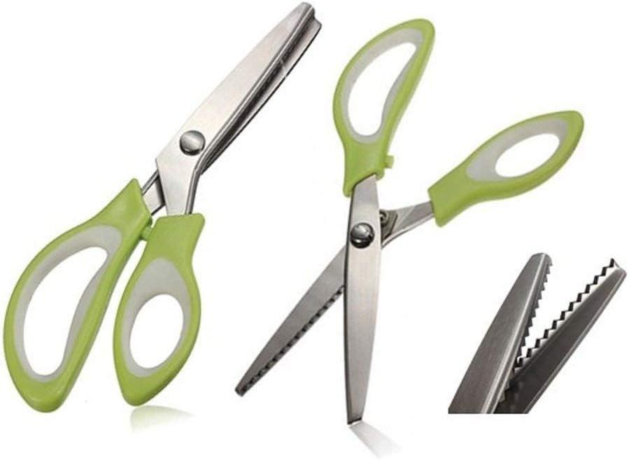 Pinking Shears OPACC Professional Fabric Stainless Steel Comfort Grips  Scissors Dressmaking Pinking Shears Craft Zig Zag Cut