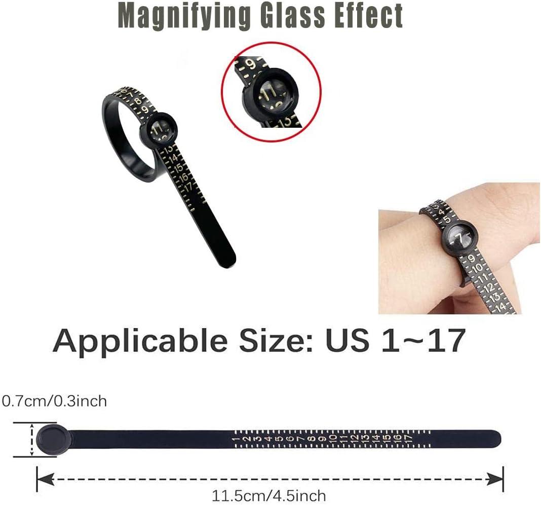 Ring Sizer Measuring Tool US Reusable Finger Size Measuring Set