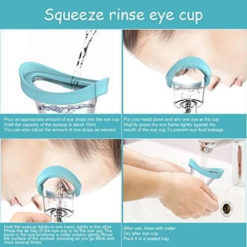 AXLOFO Eye Wash Cup Eye Wash Bath Kit (Eye Drop Guide/Wash Cup
