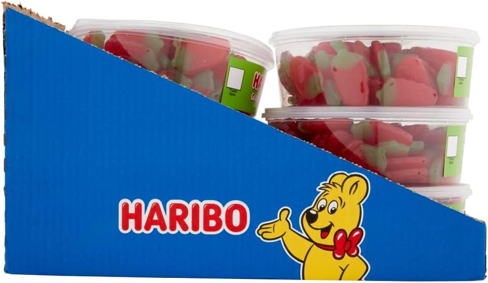 HARIBO Giant Strawbs 6 x 75 Pieces Sweets Tub (825 g)