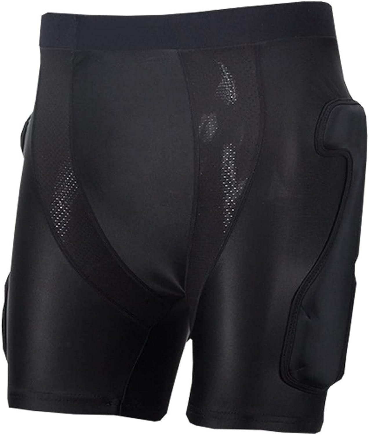Basketball Pants with Knee Pads 3/4 Compression Leggings Capri Tights