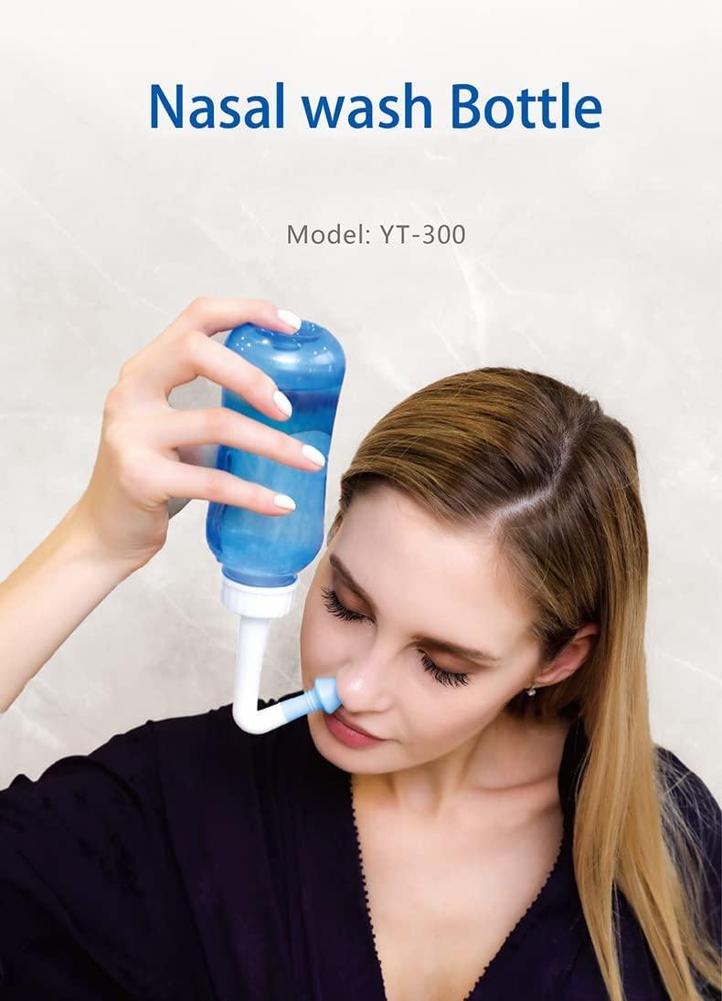 Nasal Irrigation Wash Bottle Sinus Rinse Cleaner With Salt Packets Nasal  Sprayer