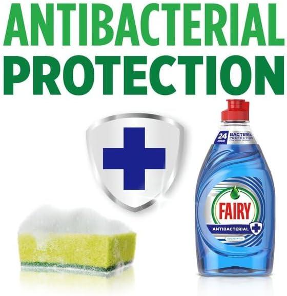 Fairy Antibacterial Eucalyptus Washing Up Liquid 8 x 820ml Dishes