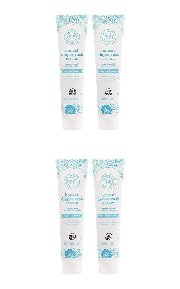 Honest Diaper Rash Cream 2.5oz (4 Pack) Gentle Protection for Baby's