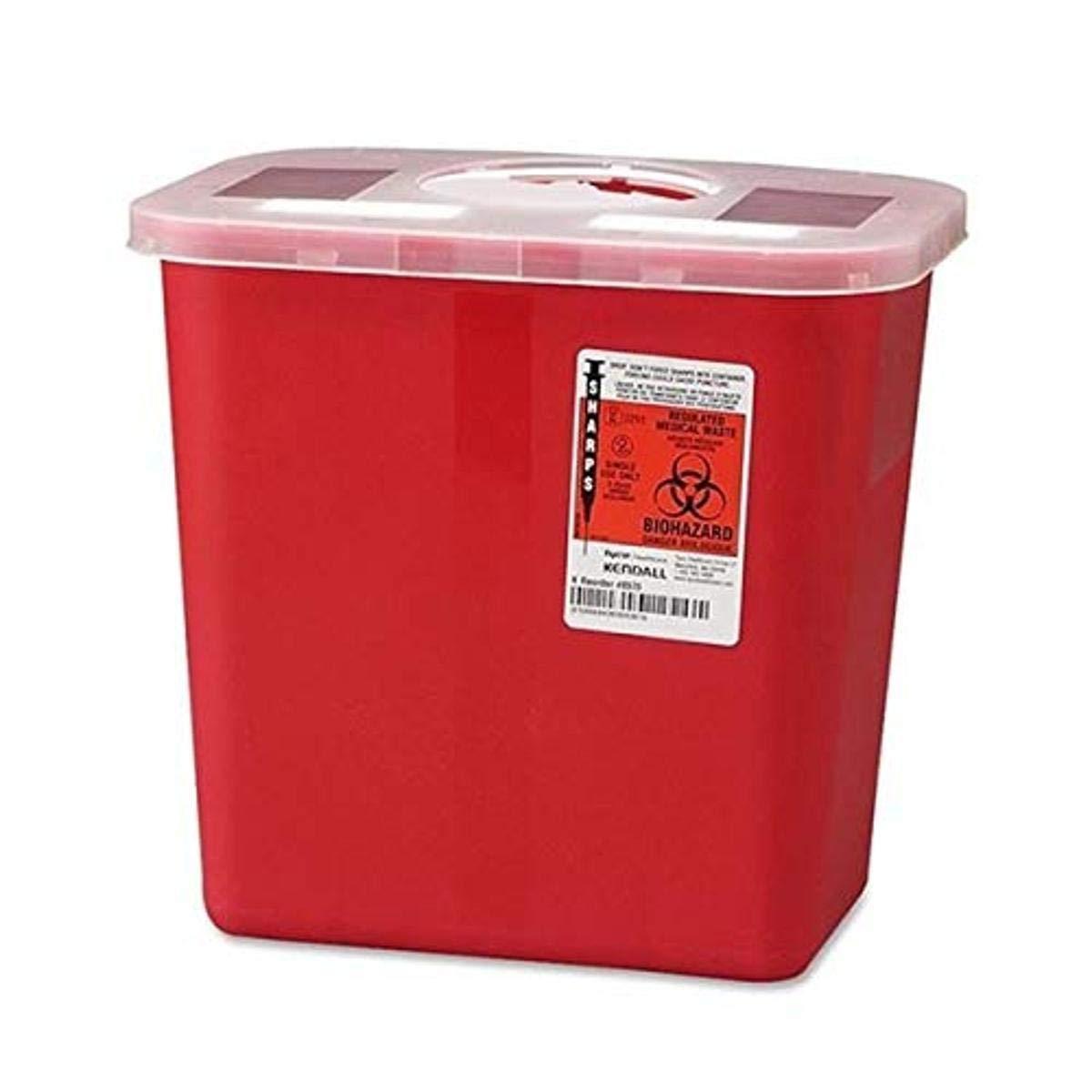 Sharps MultiPurpose Containers with Rotor Lids, 2 Gallon
