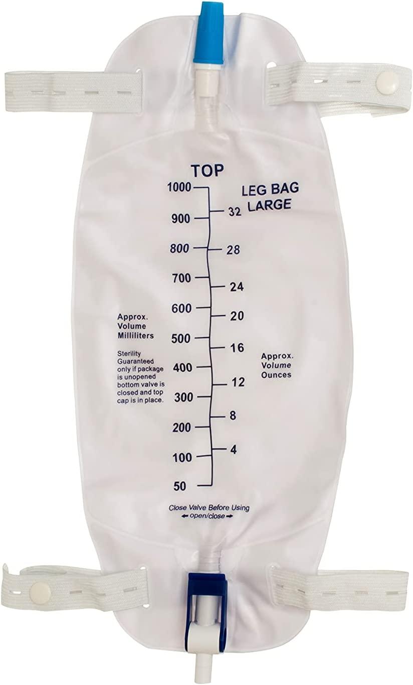 3 Pack ViDava Leg Bag Urinary Drainage Bag 32 Oz AntiReflux Valve