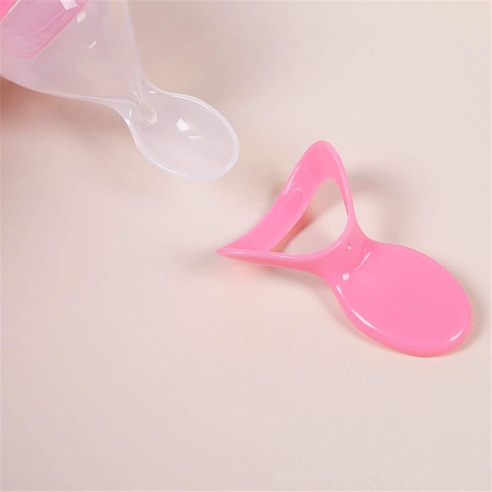 Silicone Baby Feeding Bottle with Spoon Feeder – Green Squeeze Feeder for Infants