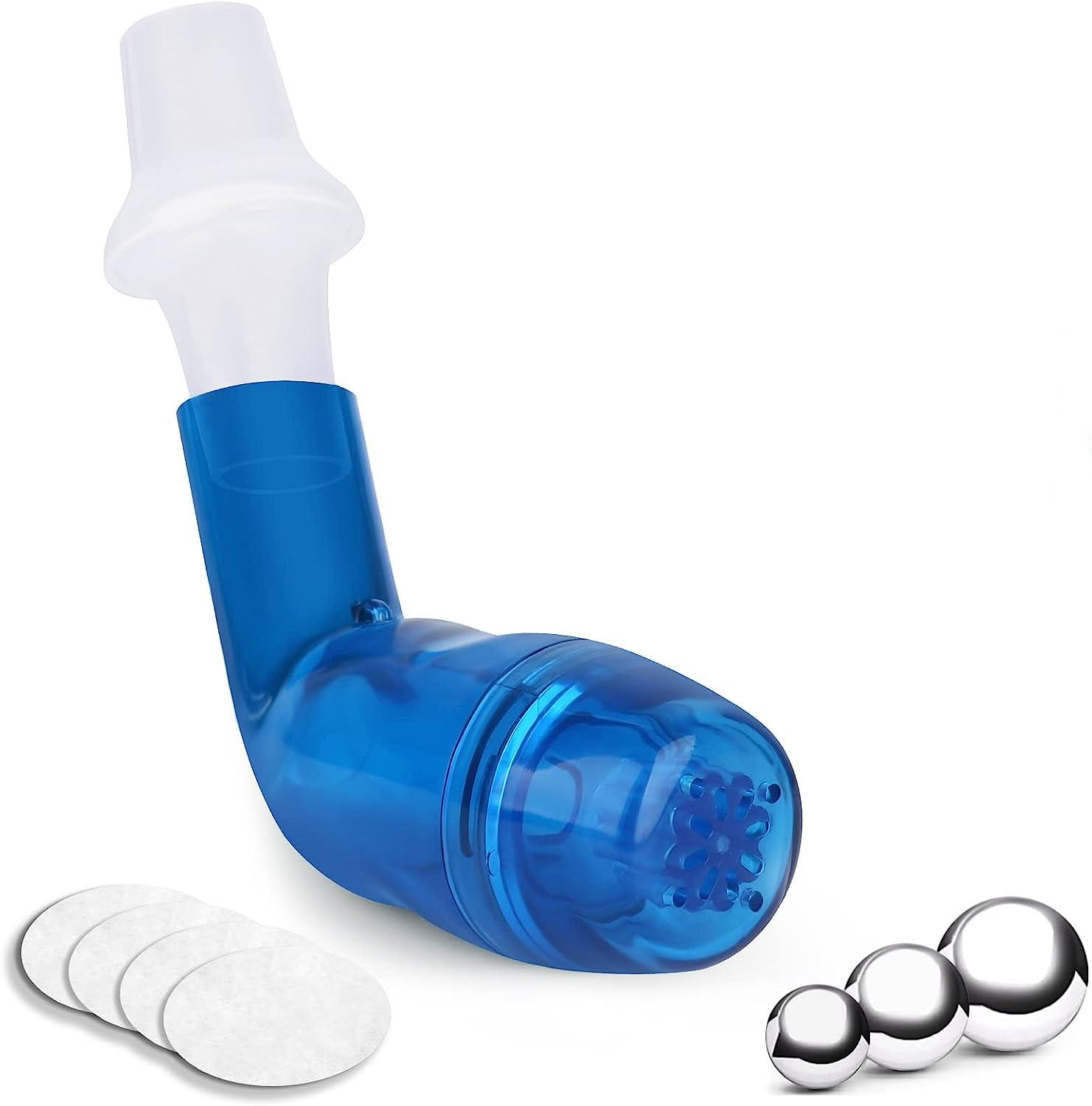 Portable Lung Cleansing Expiratory Breathing Exercise Device with