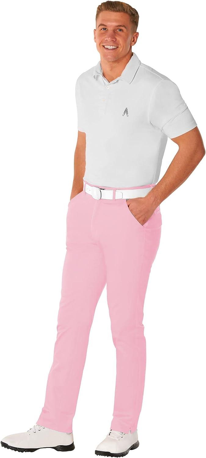 Royal & Awesome Pastel Mens Golf Pants, Golf Pants Men Slim Fit
