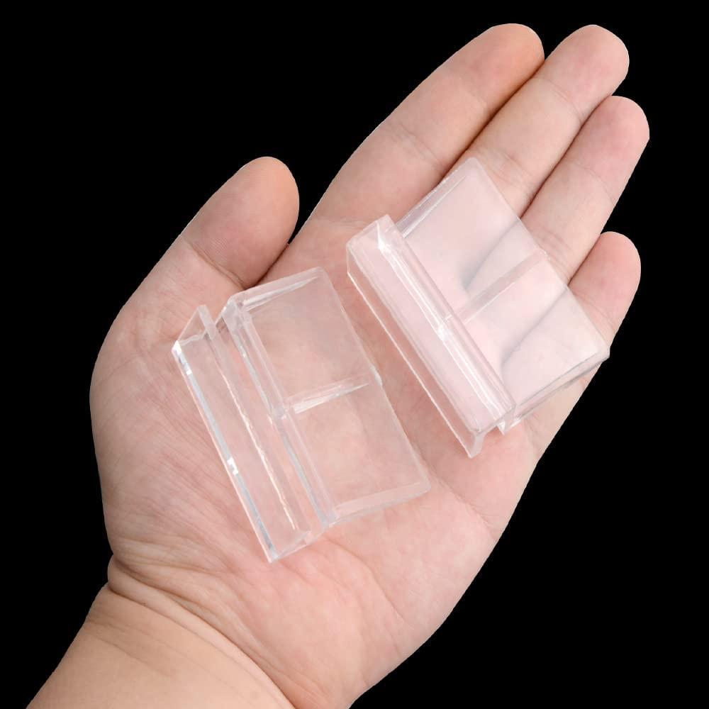 Saim 8 PCS Acrylic Aquarium Cover Clip,Clear Fish Tank Glass Cover Clip  Support Holder,Universal Lid Clips for Rimless Aquariums  (6mm,8mm,10mm,12mm) 6mm/0.24inch