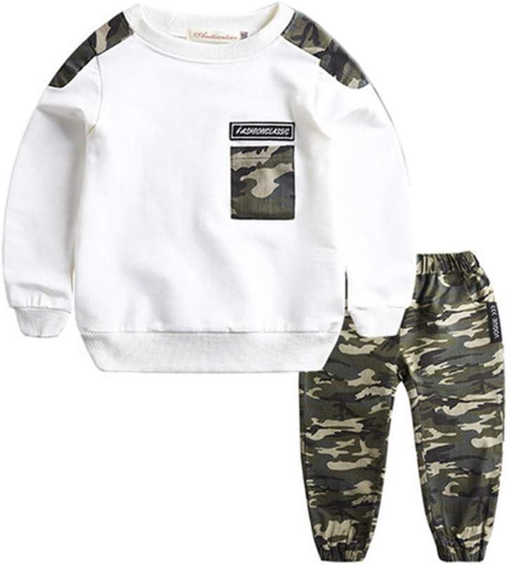 2pcs Letter and Camouflage Print Long-sleeve Baby Set