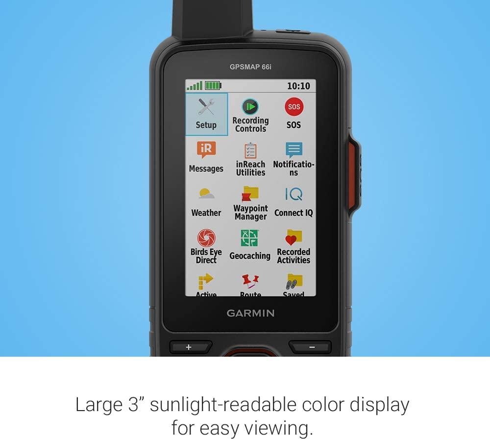 Garmin GPSMAP 66i, GPS Handheld and Satellite Communicator, Featuring