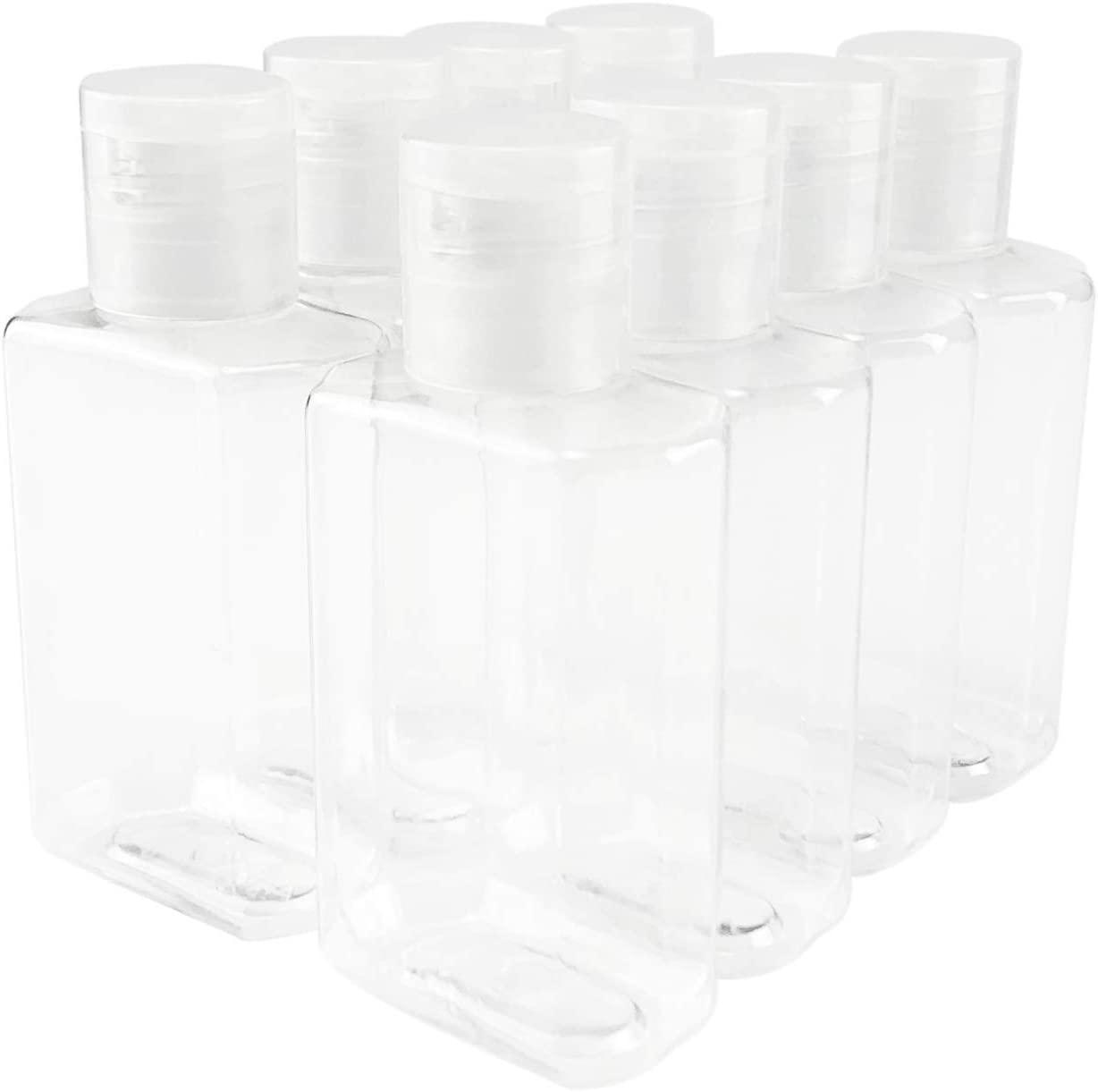 nsb herbals 50ml Empty Clear Plastic Bottles Refillable Travel Size  Cosmetic Containers Small Squeeze Bottles With Black Flip Cap For  Toiletries, Sham