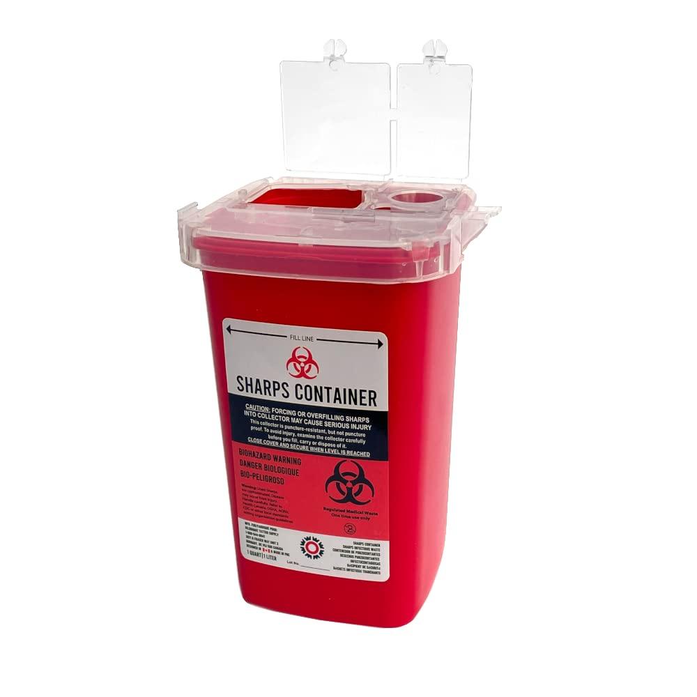 Hildbrandt 1 Quart Sharps Container Needle and Syringe Disposal for