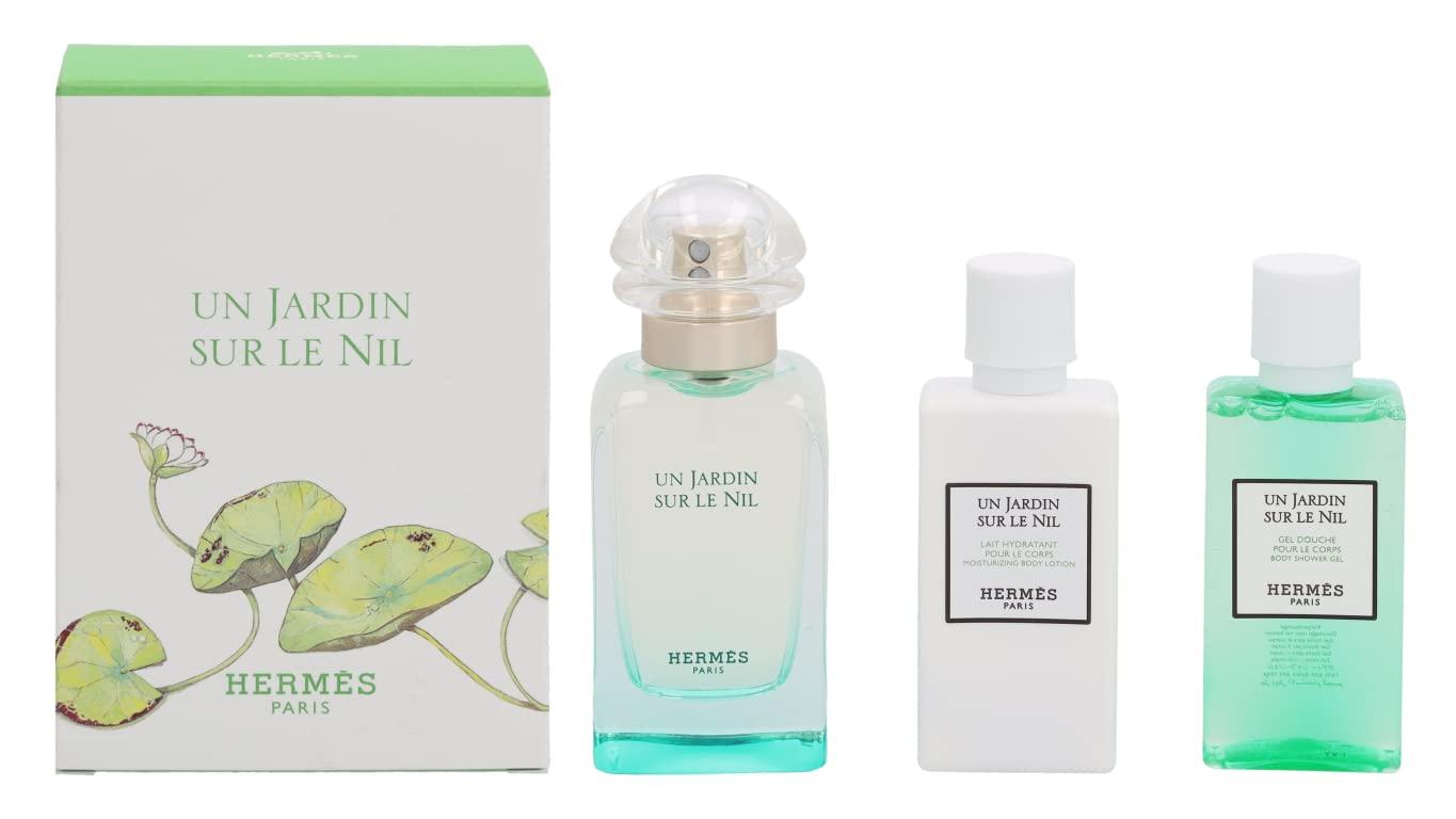 Hermes UN JARDIN SUR LE NIL EDT SPRAY 1.6 OZ & BODY LOTION 1.3 OZ