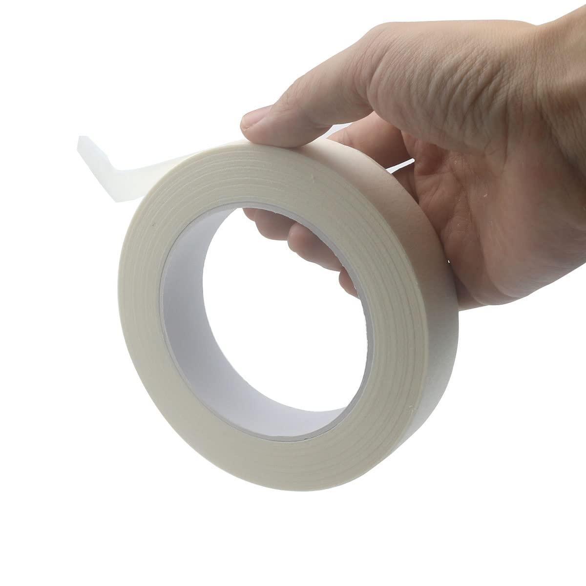 Masking Tape 2 Rolls 1 inch x 55yds. Wide Masking Tape for Safe Wall