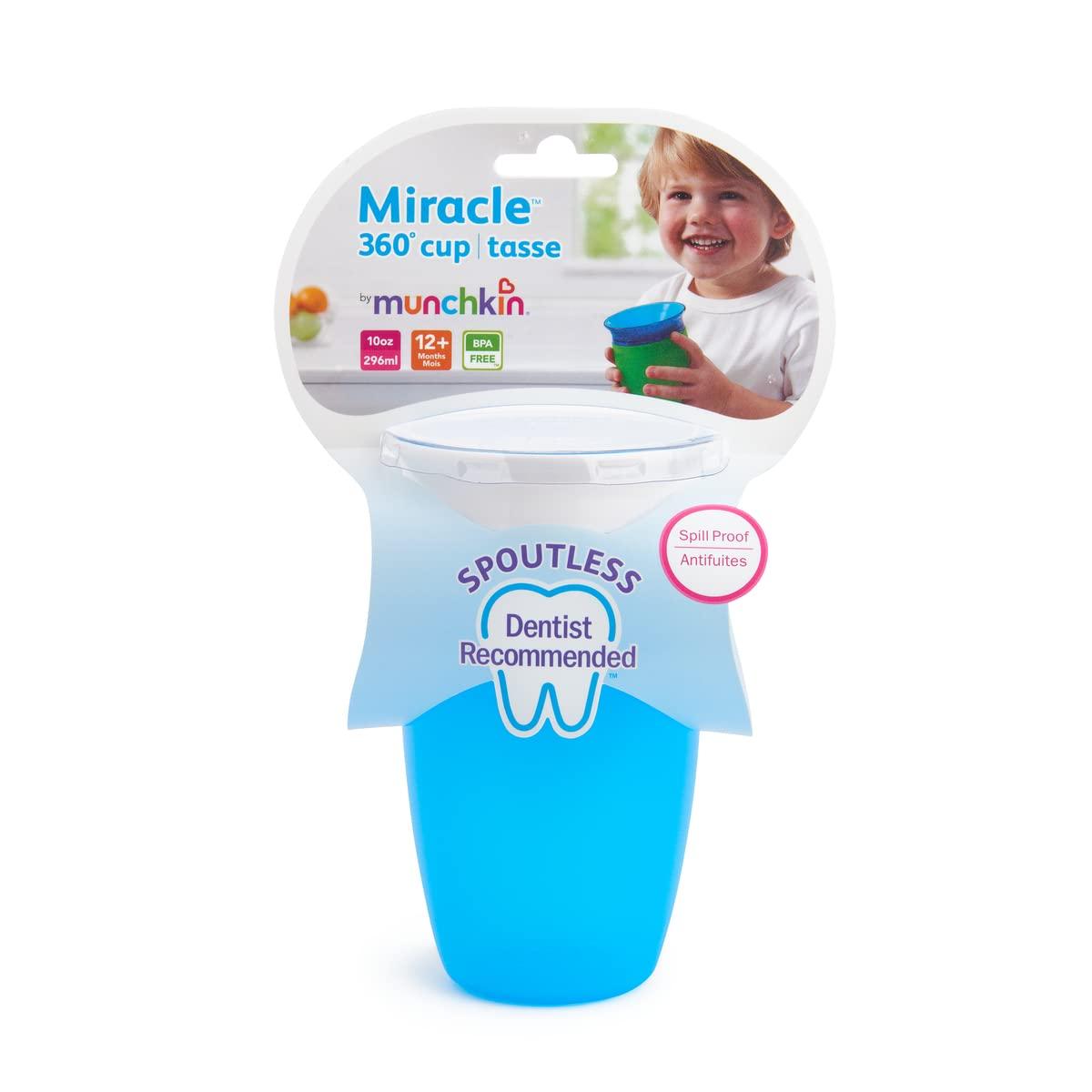 Munchkin Miracle 360 Toddler Sippy Cup Green/Blue 10 Ounce 2 Count Spill  Proof