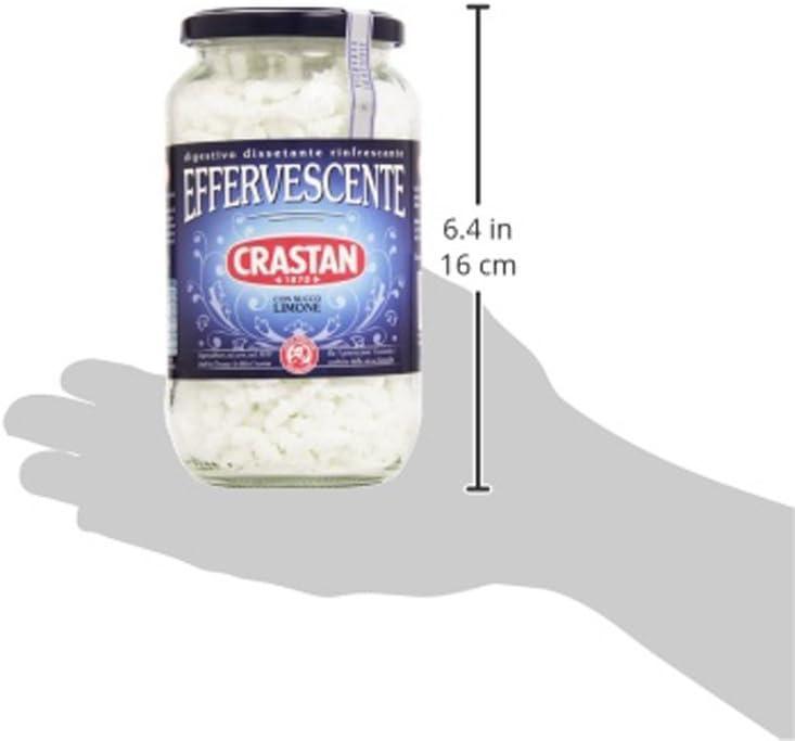 Crastan Effervescente Effervescent Antacid Granules with Lemon Juice * 7.8 Ounces (250g) Glass
