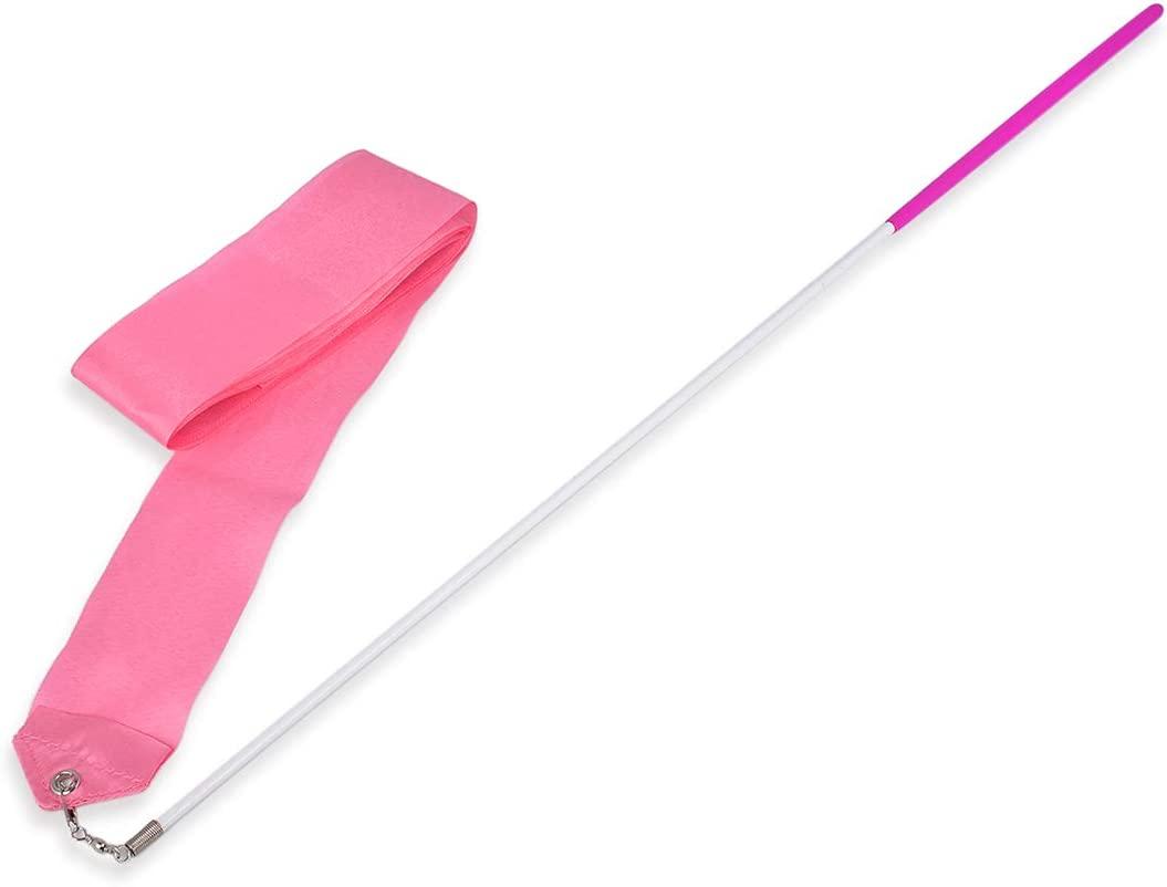 Trimming Shop Rhythmic Gymnastics Hot Pink Ribbon with a Twirling Dance  Baton Rod - 4M