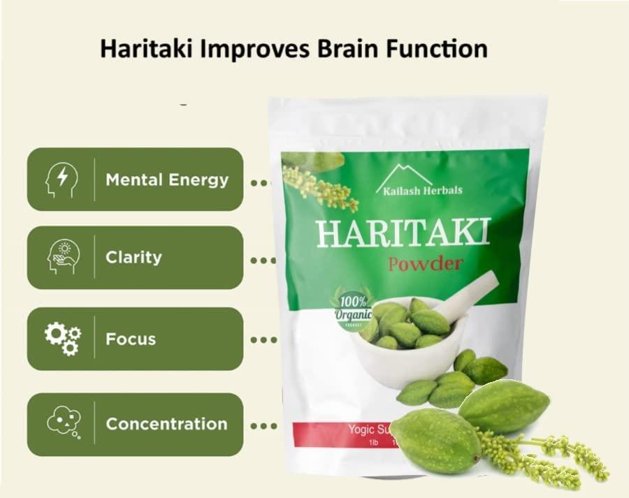 Kailash Herbals Organic Haritaki Powder USDA Certified Organic, 1 
