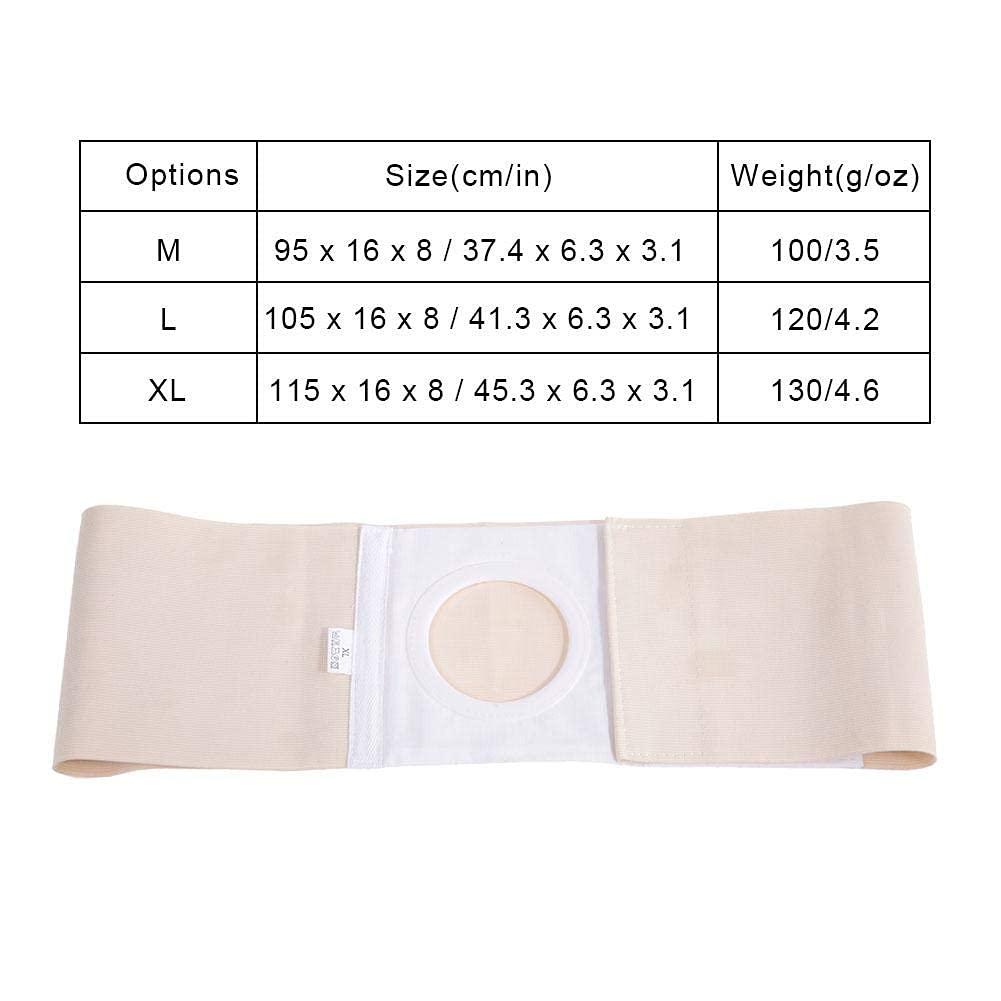 Ostomy Hernia Belt, Elastic Ostomy Hernia Belt for Colostomy Bag Abdominal Binder with Stoma